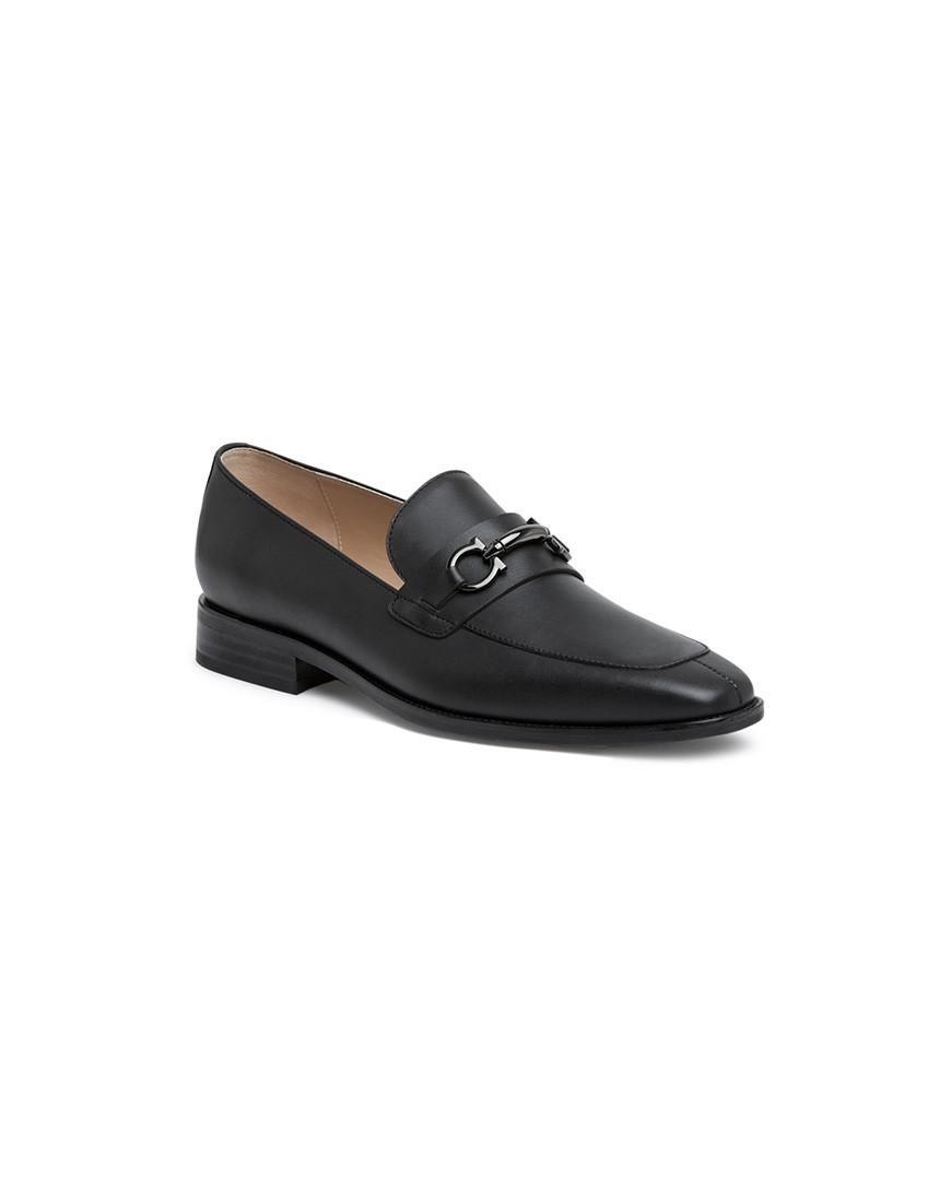 Horsebit Shiny Black Buckle Loafers