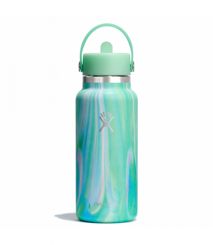 32 oz Wide Mouth with Flex Straw Cap-JELLY GREEN ( LIMITED EDITION )