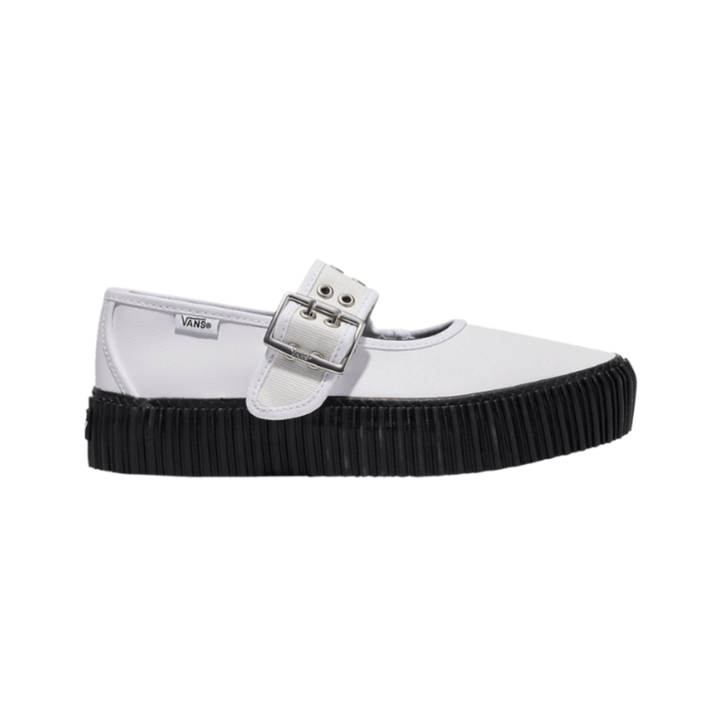 Mary Jane Creeper Footwear-GRUNGE BALLET WHITE/BLACK