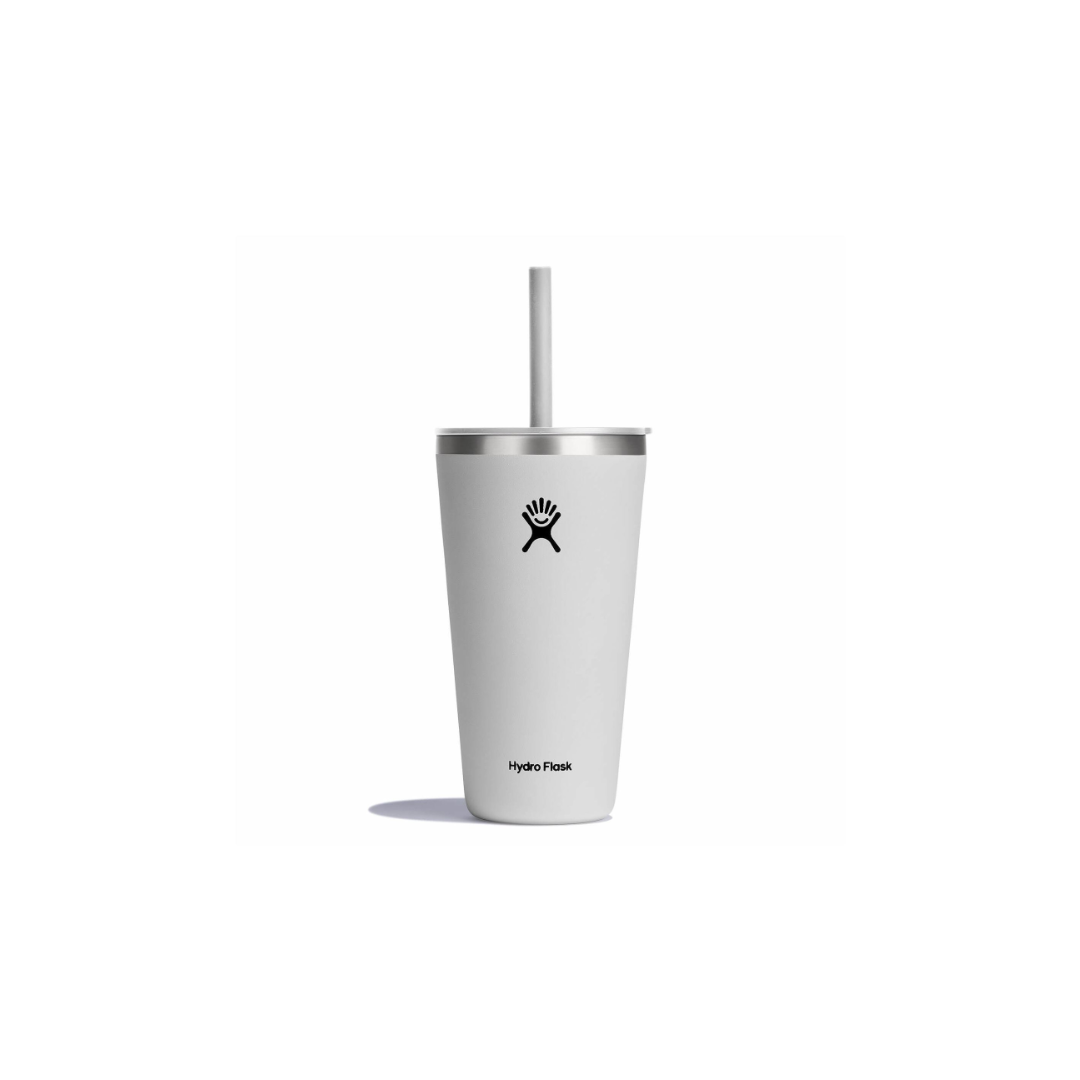 28 oz. All Around Tumbler with Straw Lid White