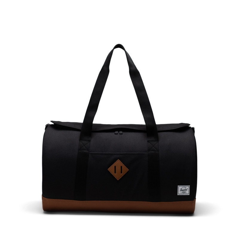 HERSCHEL HERITAGE DUFFLE-BLACK/SADDLE BROWN-40 L