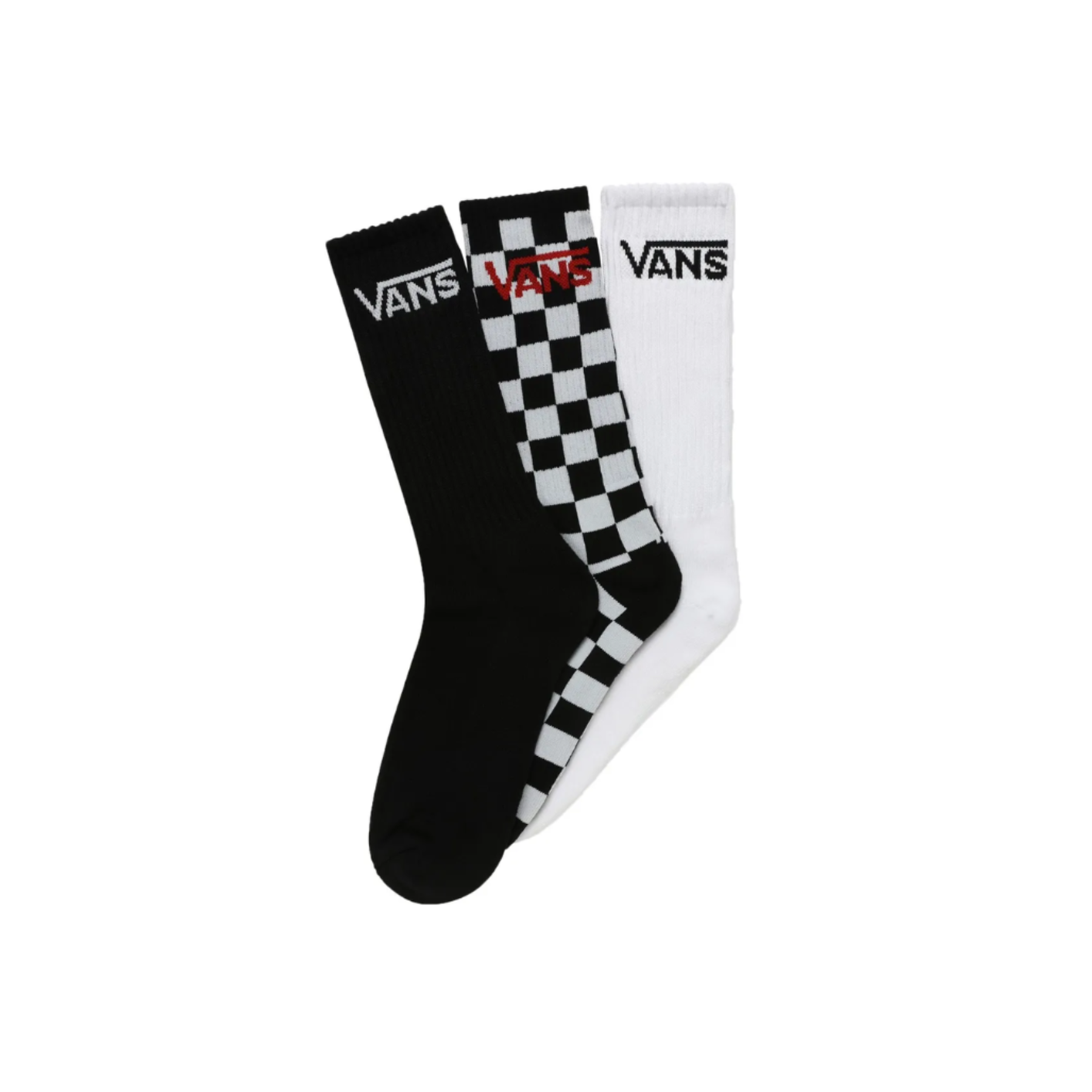 MEN CLASSIC CREW (9.5-13, 3PK) KNIT SOCKSBLACK-CHECKERBOARD