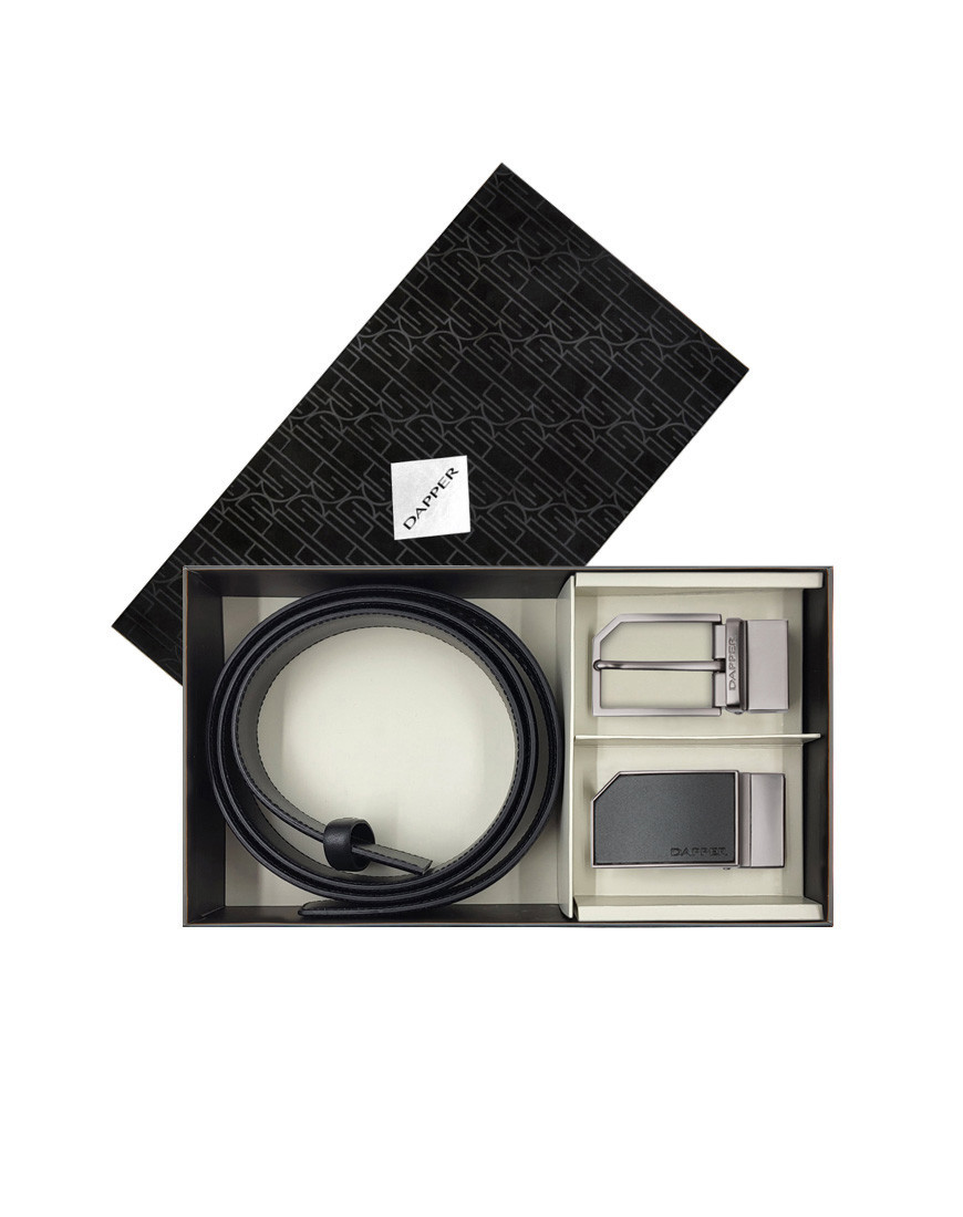 DAPPER Snip Corner Reversible Belt Gift Set